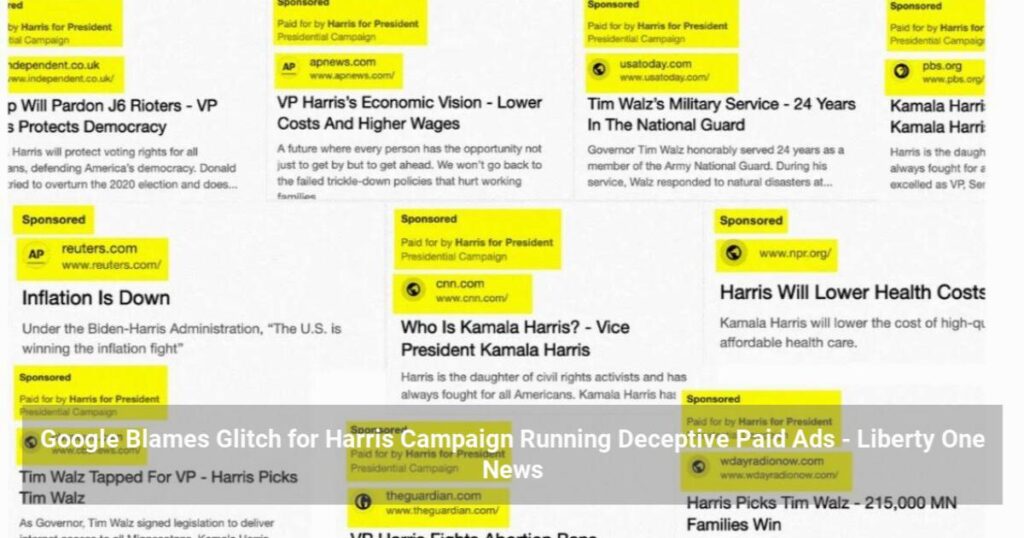 Google Blames Glitch for Harris Campaign Running Deceptive Paid Ads