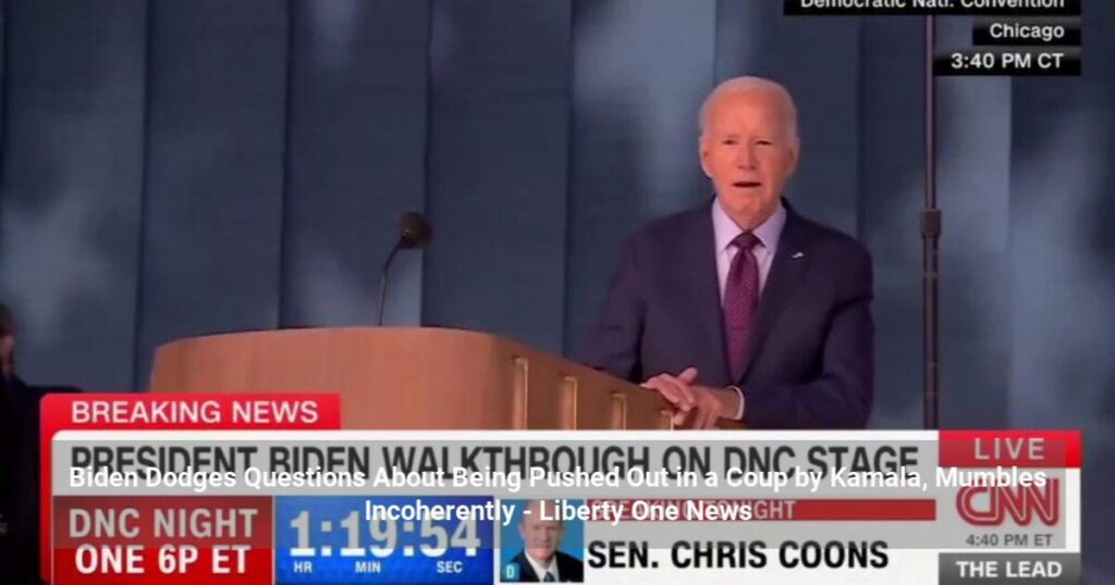Biden Dodges Questions About Being Pushed Out in a Coup by Kamala, Mumbles Incoherently