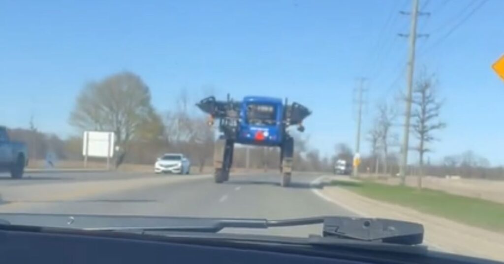 Watch: Man Sees Crop Sprayer on the Highway…